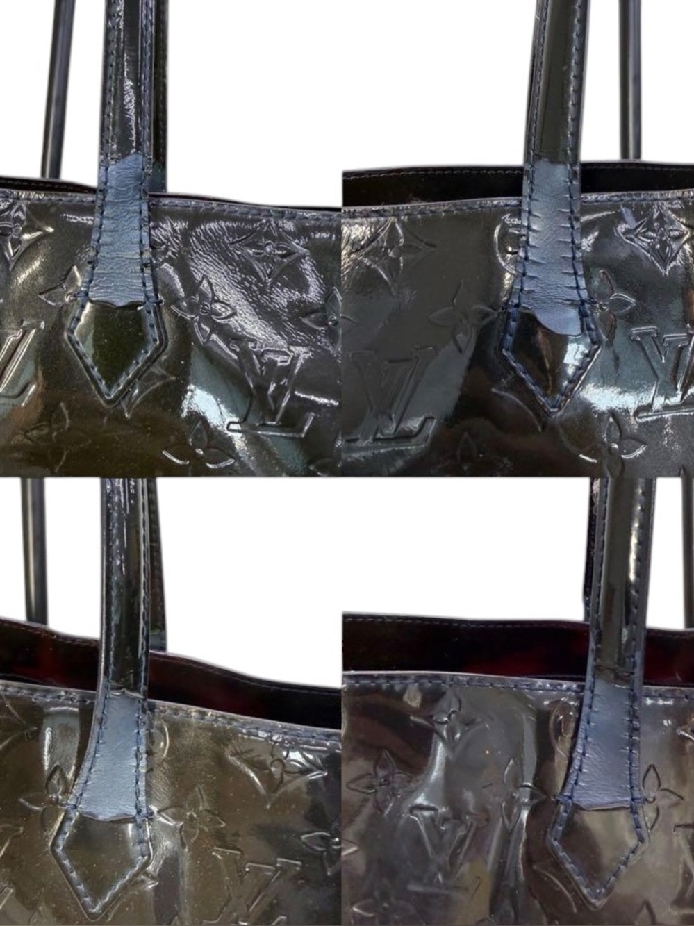 LOUIS VUITTON LV Monogram Vernis Wilshire GM Large Tote Purse Travel Bag - Picture 6 of 12